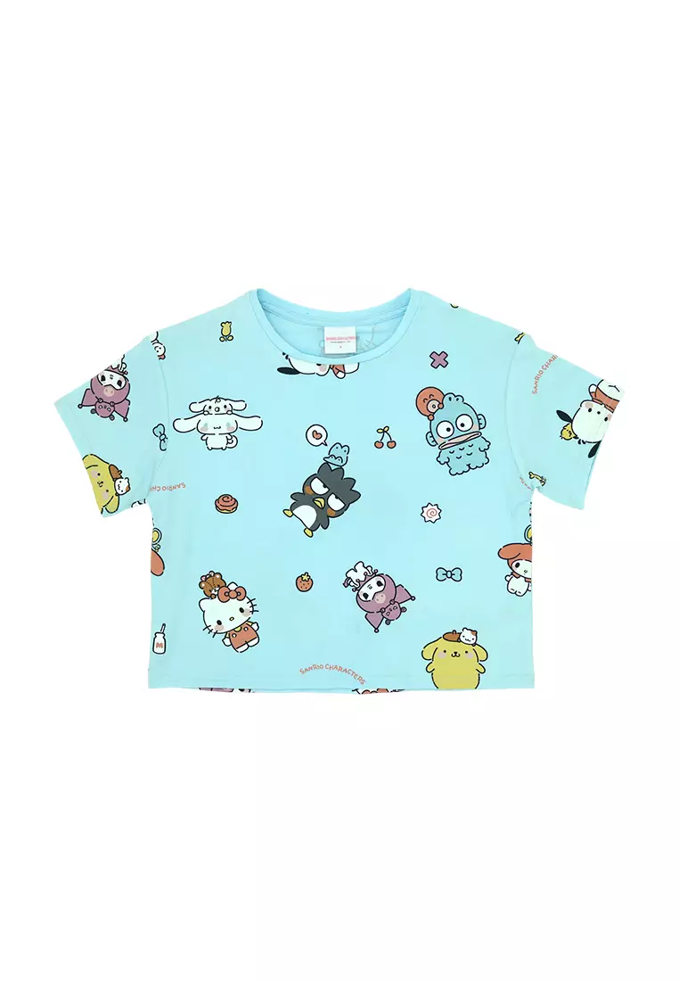 Girls Licensed Graphic Boxy T-Shirt "Duo All-Over Print"