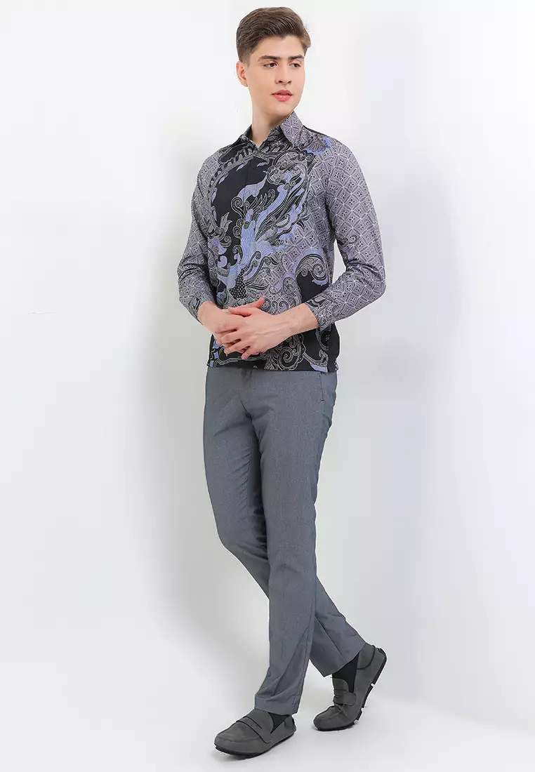 Asmorogondi Kemeja Batik Exclusive Premium Pria Casual Modern Lengan Panjang
