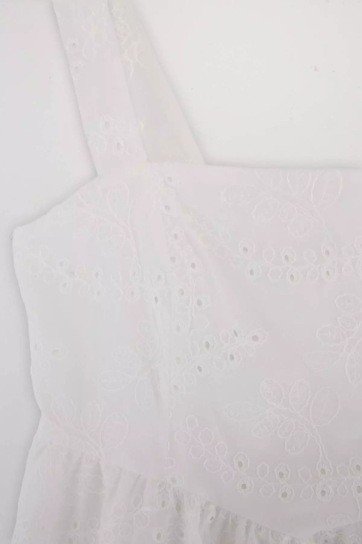 White Woven Plus Size Dress Tbbss26Ah00064