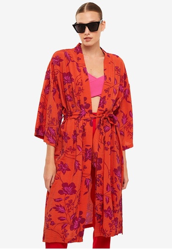 LC WAIKIKI multi Shawl Collar Patterned Women's Kimono 24CE3AA3AF350CGS_1
