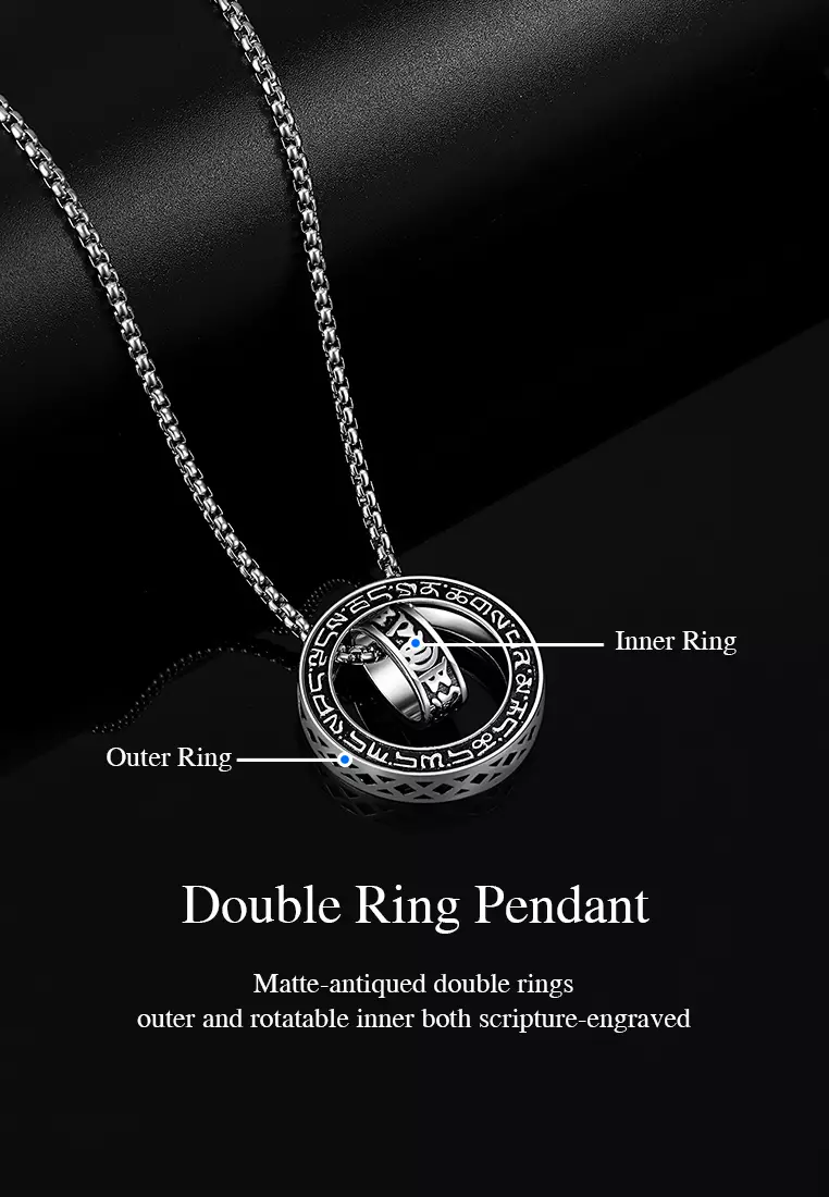 Kalung Pria Original Titanium Vintage Casual Style Anti Pudar Cowok Necklaces