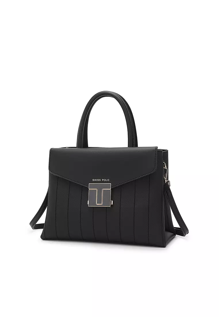 Women's Top Handle Bag / Sling Bag / Crossbody Bag / Shoulder Bag (Tas Tangan / Tas Selempang / Tas Bahu) - Hitam