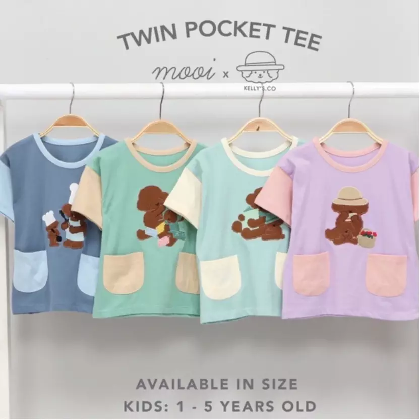 Mooi x Kellysco Twin Pocket Tee (KIDS) - Lilac
