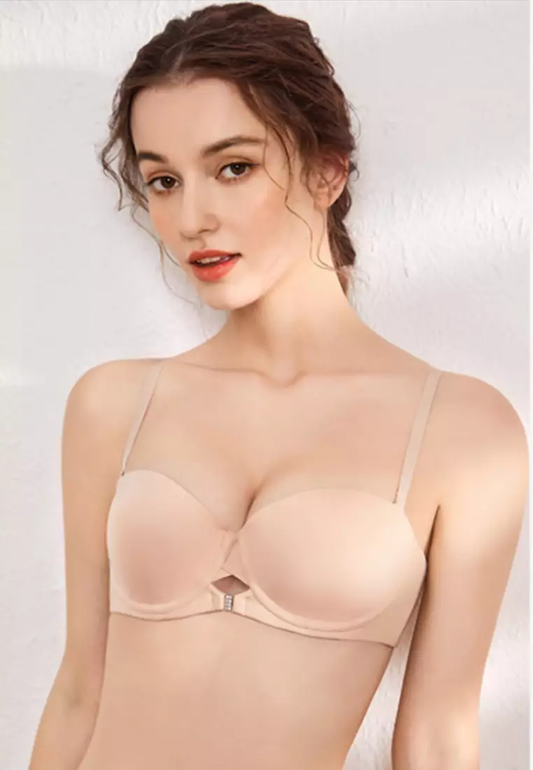 2025 S/S New Sexy Detachable Shoulder Strap Anti-Slip Smooth Seamless Soft Underwire Half Cup Bra CA23050443BE