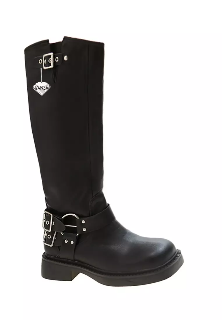 Discount on Twenty Eight Shoes  shoes - SKU: VANSA Fashionable Thick-soled High Boots VSW-B-A92
