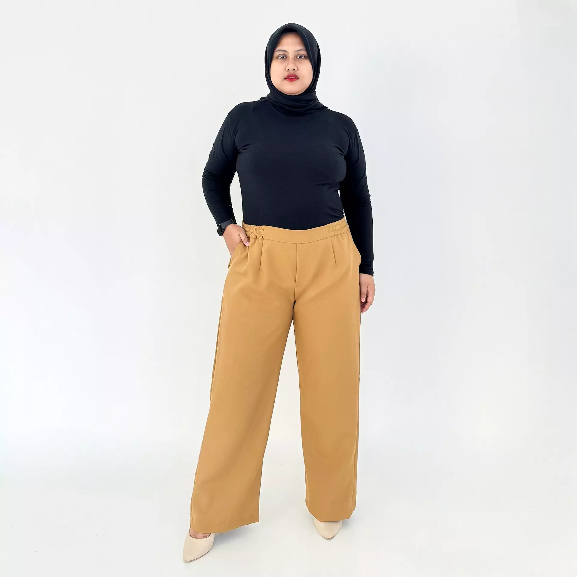 BUY 1 GET 1 FREE Kia Pants [Coklat - Abuabu] Celana Basic Officewear