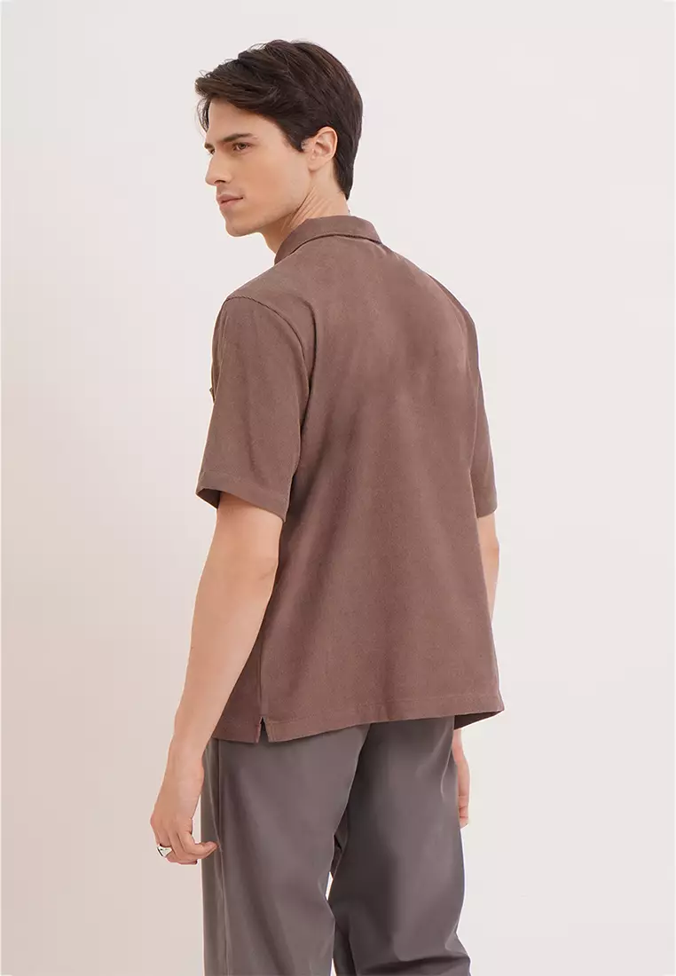 Buy Penshoppe Dress Code Textured Knit Half Zip Polo 2025