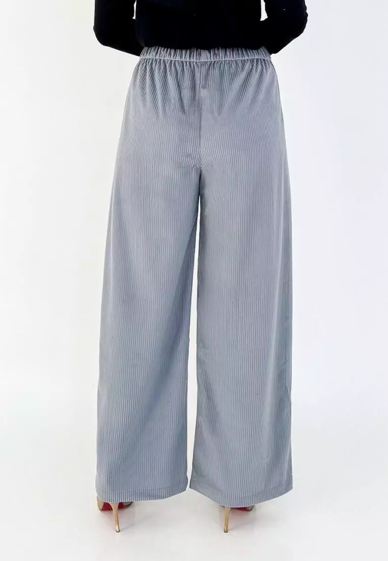 Eva Pants (Celana Corduroy) Panjang 102 cm - Abu Abu