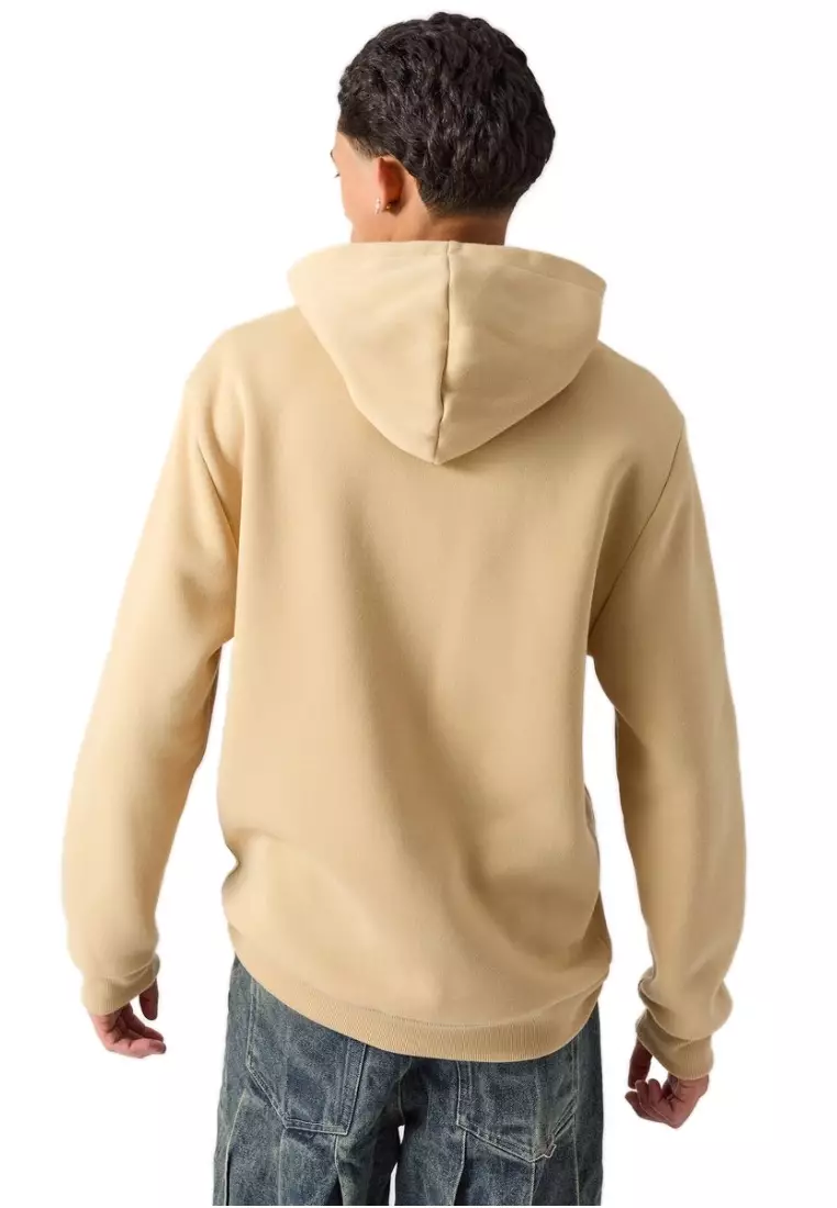 纽约市街头服饰 - 陈尼尔连帽衫 - 卡其色