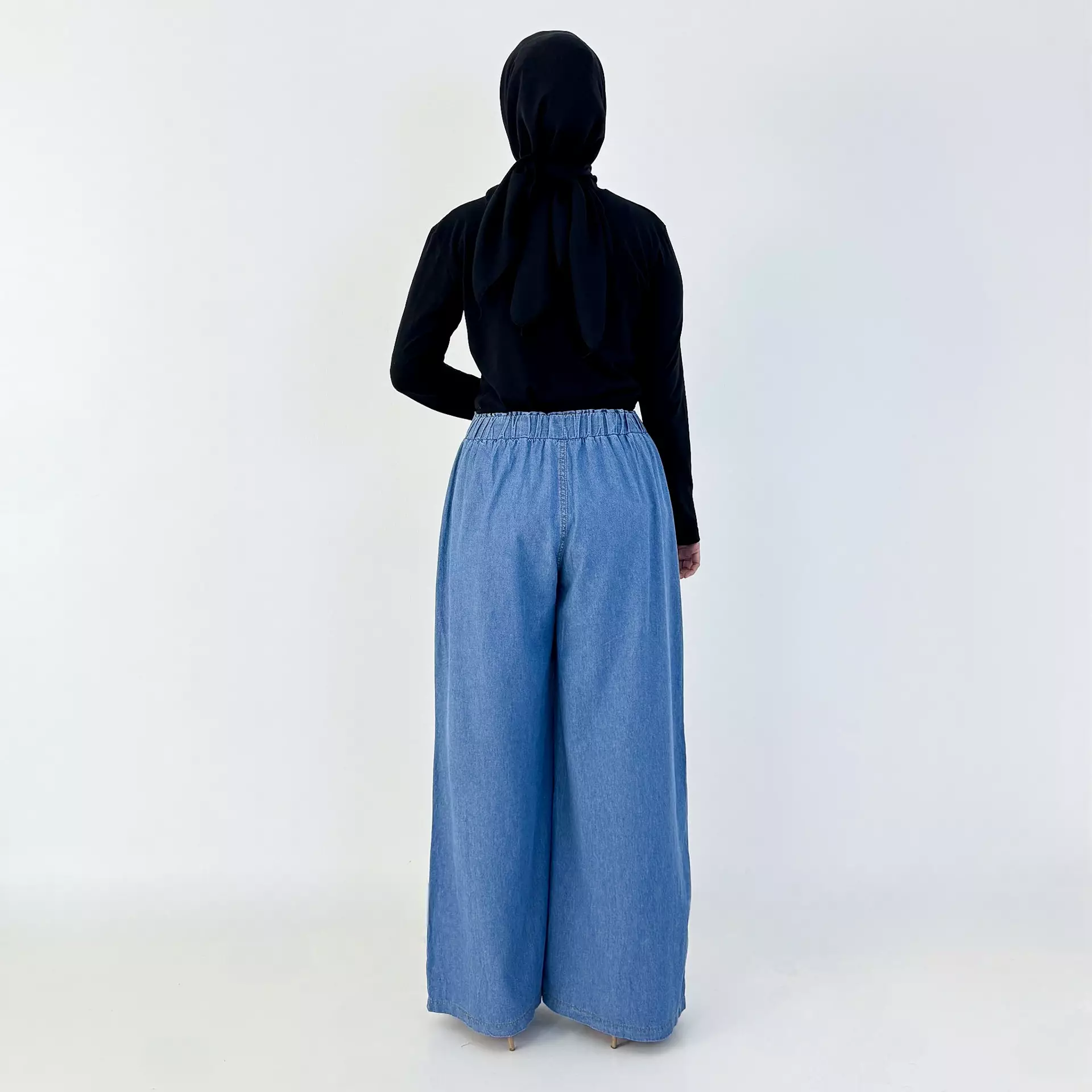 Alana Wide Leg Denim Pants | Celana Soft Jeans Wanita | Panjang 103-104 cm