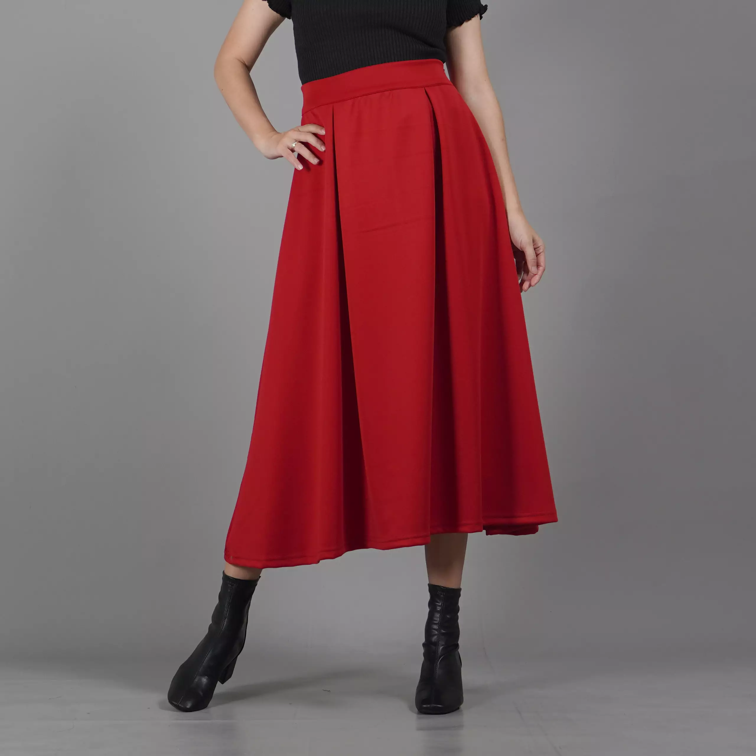  REBECA Flare Skirt Korean Style Christmas Outfit - MARUN