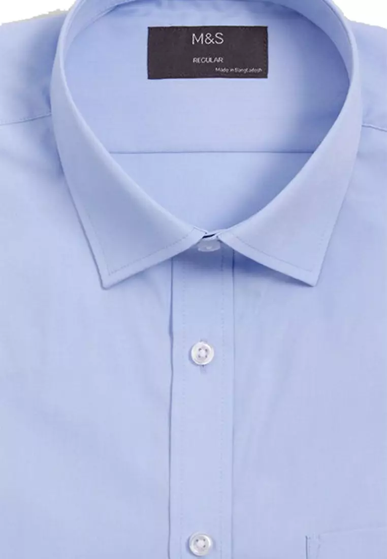 3 Pack Regular Fit Poplin Easy Iron Shirts