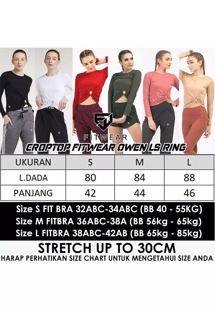 FITWEAR - OWEN LS RING CROPTOPS - WHITE