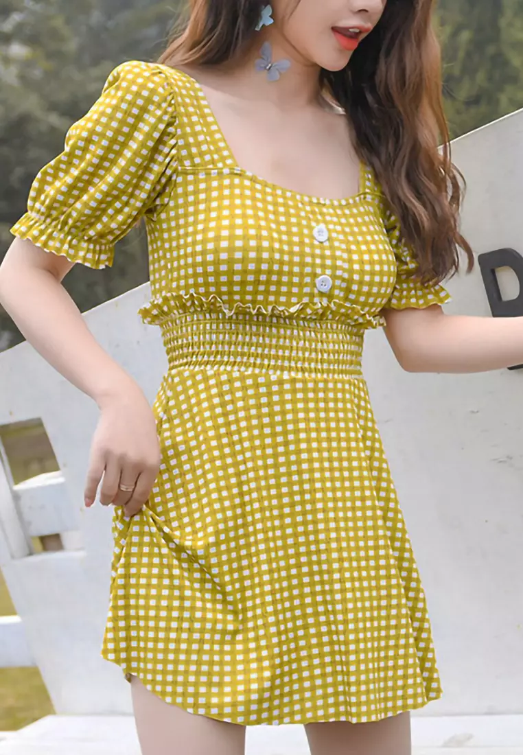 Casual dress clearance yellow