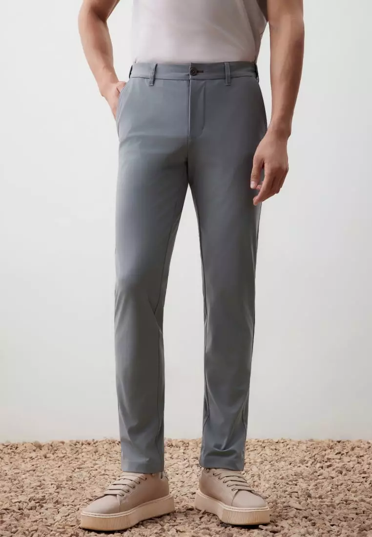 G2000 Effortless Motion Multi-Way Stretch Poly Knit Ottoman Slim Tapered Fit Casual Pants