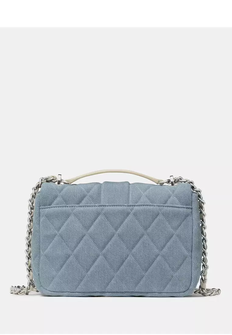 Carey Quilted Denim Crossbody Bag