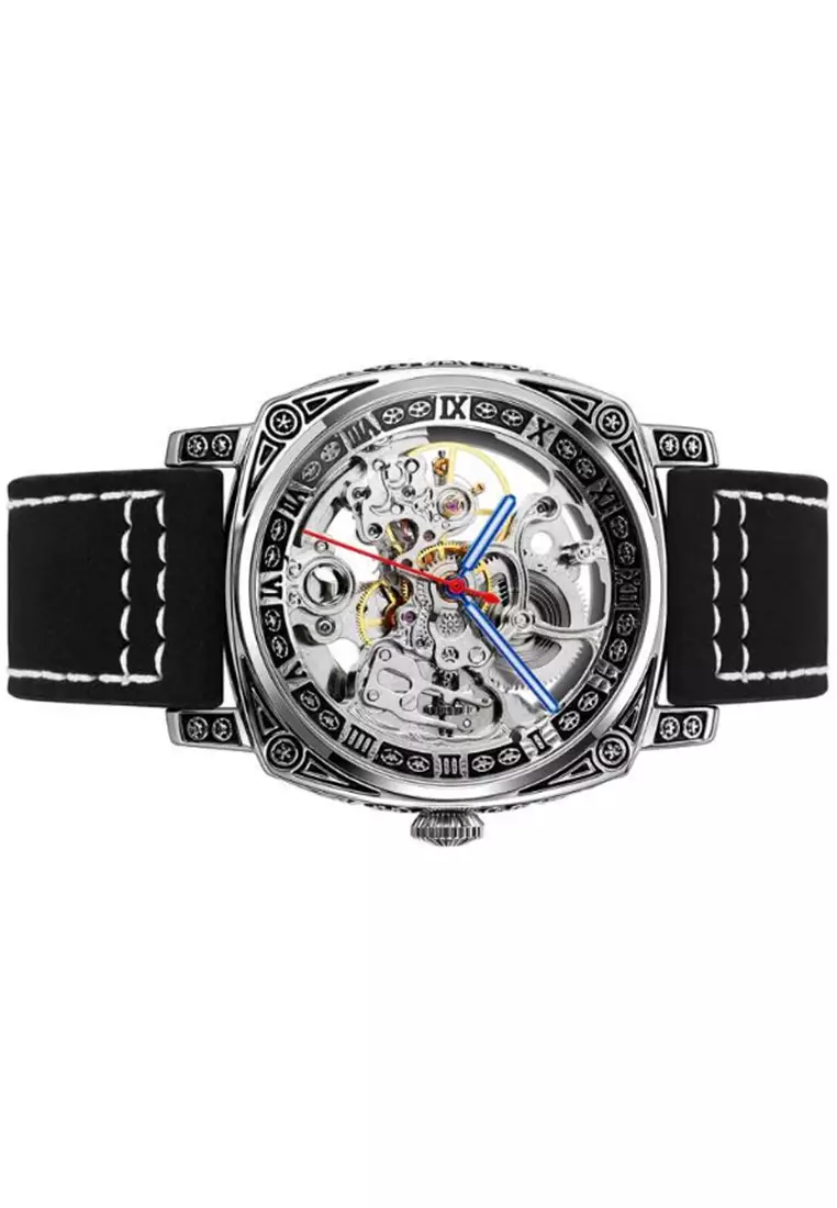 Jam Tangan Mechanical Pria Automatic Waterproof Strap Tali Material Leather Kulit IR10 ORIGINAL