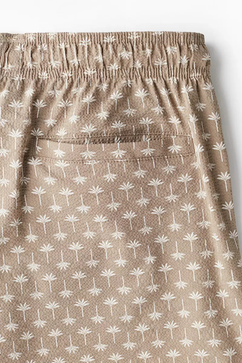 Seersucker swim shorts