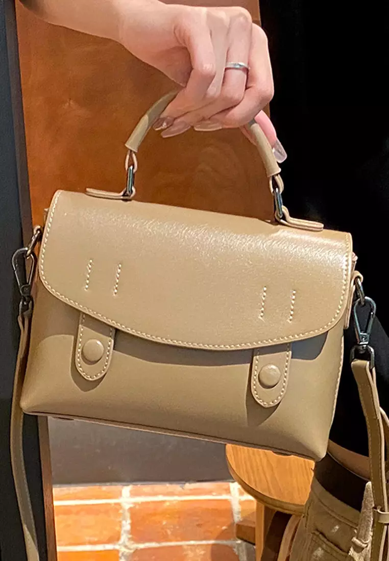 VANSA Top Layer Cowhide Flap Shoulder Crossbody Bag VBW-Cb-905