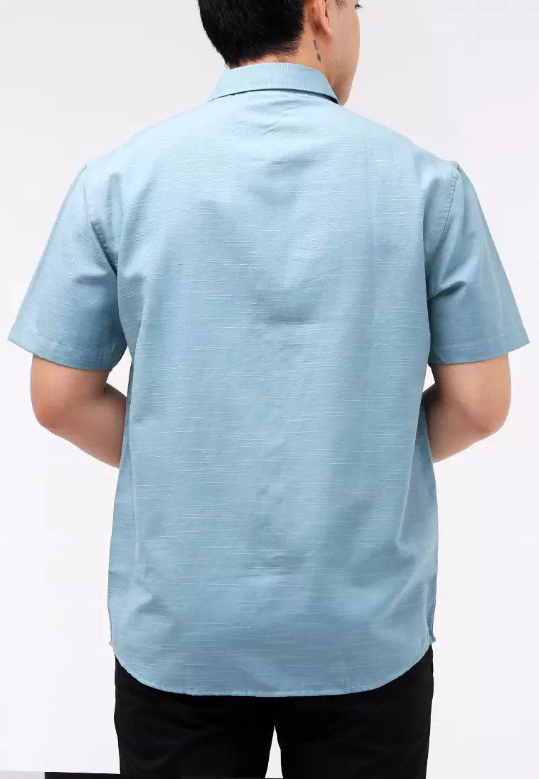 Woven Slub Cotton Short Sleeves