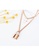 Air Jewellery gold Luxurious Cross & Lock Necklace In Rose Gold 08B87AC1B83E9AGS_4