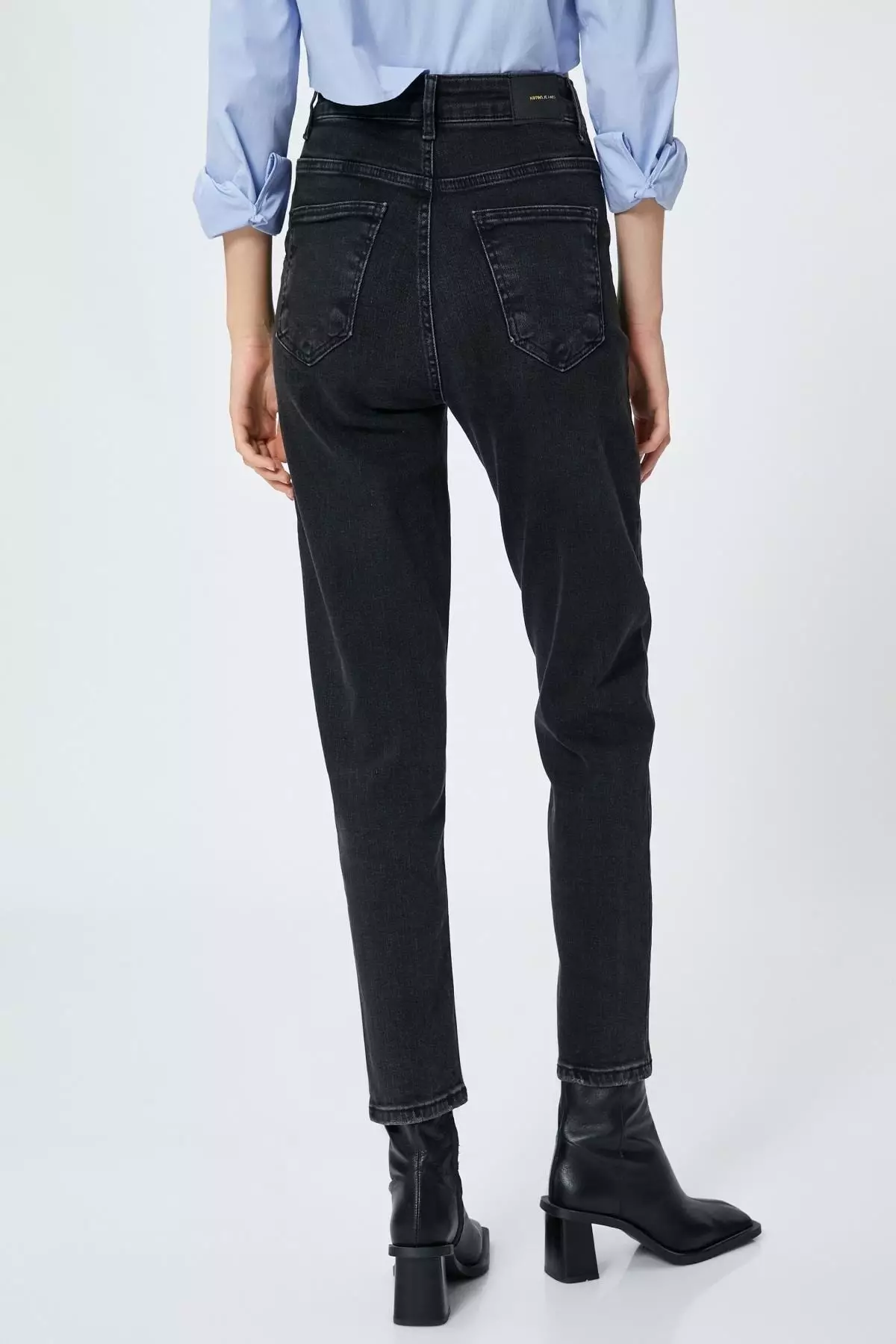 Black riot high best sale waisted jogger mom jeans