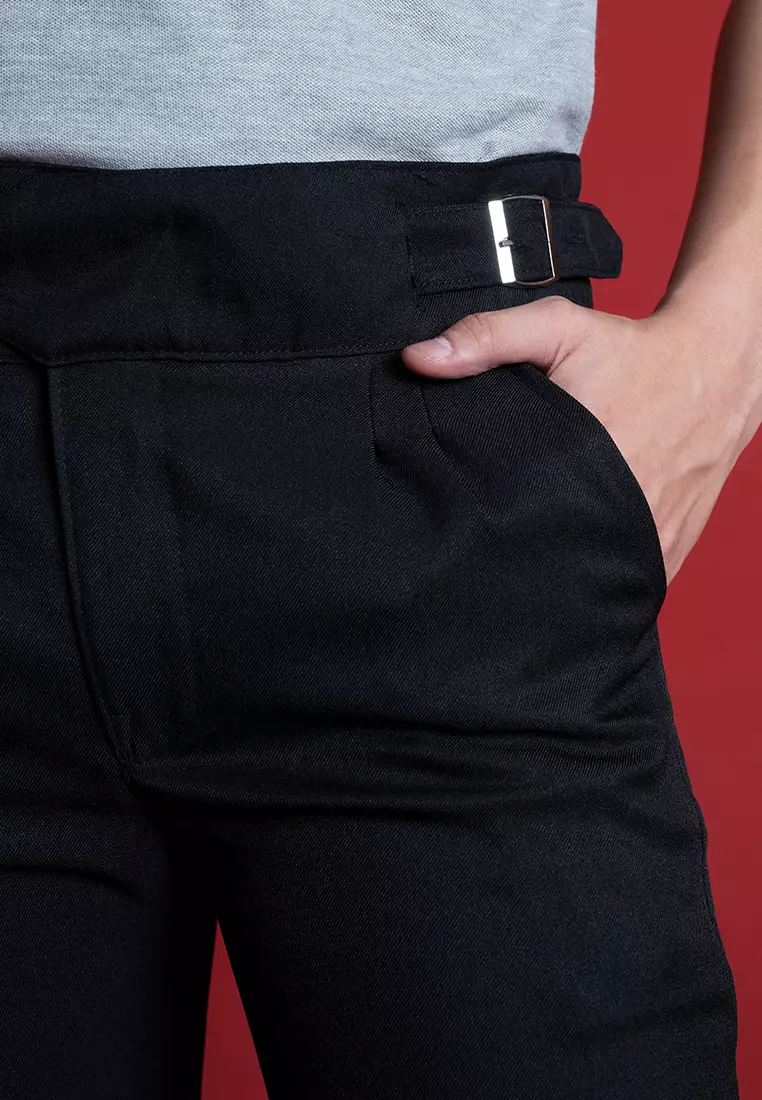 Houseofcuff Celana Panjang Formal Gurkha Pants High Waist Hitam