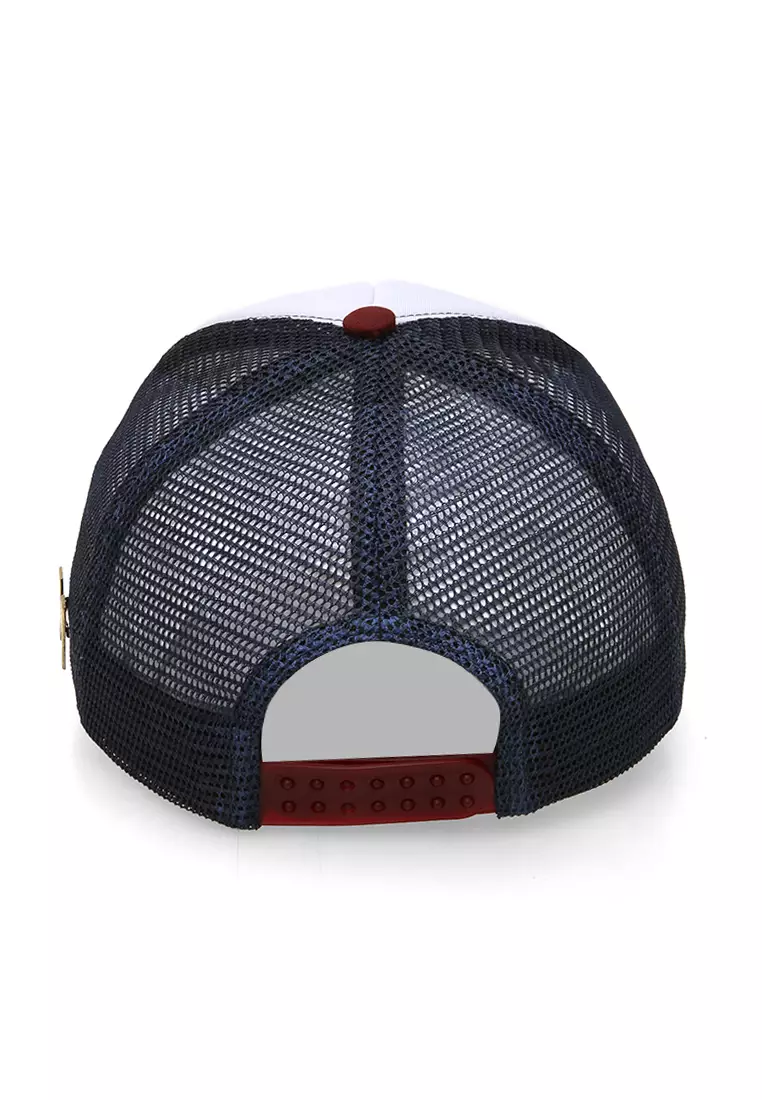 Raesan Topi Baseball Jaring Aksesoris Fashion Pria Adjustable Strap Material Polyester ORIGINAL - Navy Maroon