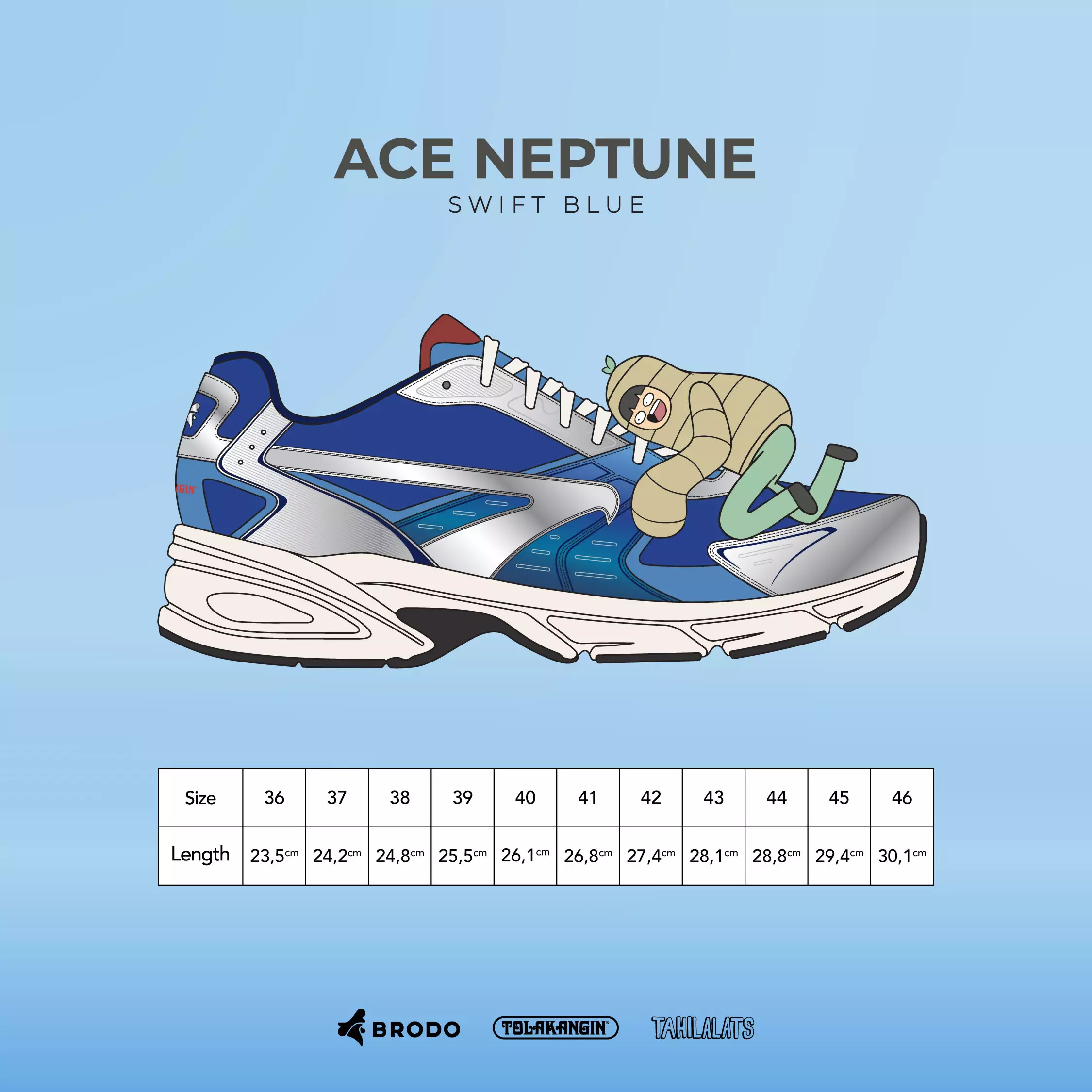 BRODO - Sneakers Ace Neptune Swift Blue