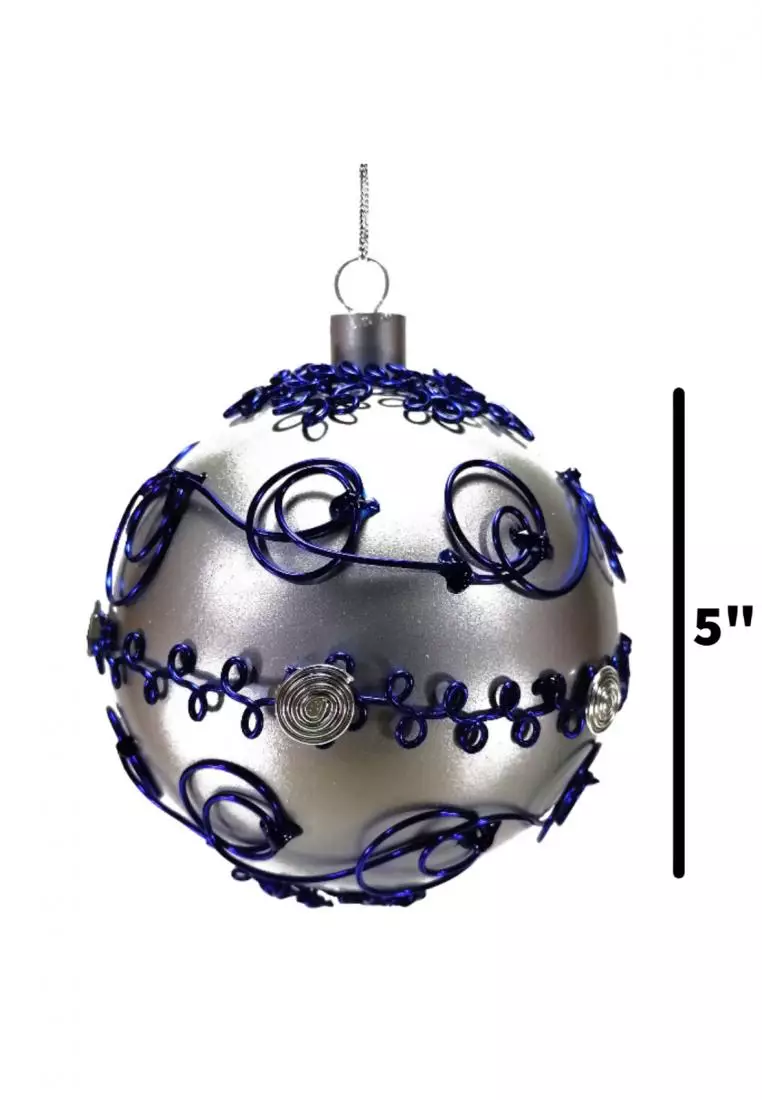 Buy LIMAN GLASS HANDCRAFTED INC. 6pc Set Christmas Balls Big Size