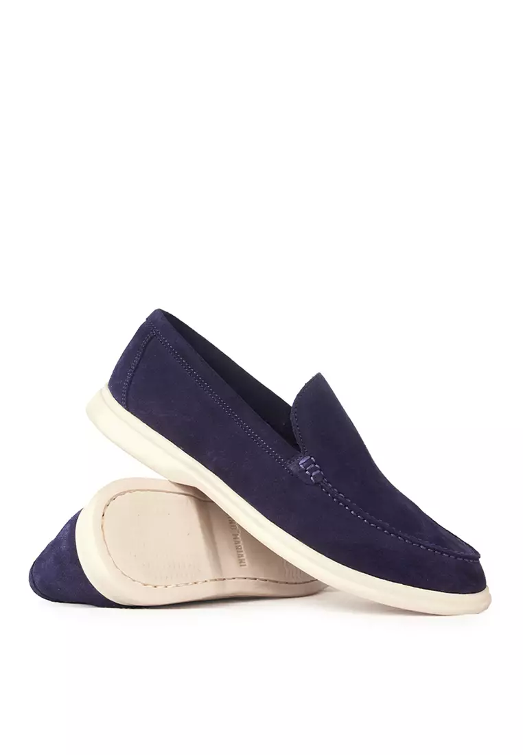 Sepatu Pria Casual Loafer Moccasin Gino Mariani Edison Navy
