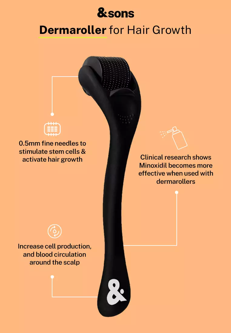 andSons Intense Hair Growth Gift Box Set (Shampoo + Conditioner + 3% Redensyl Serum + Dermaroller)