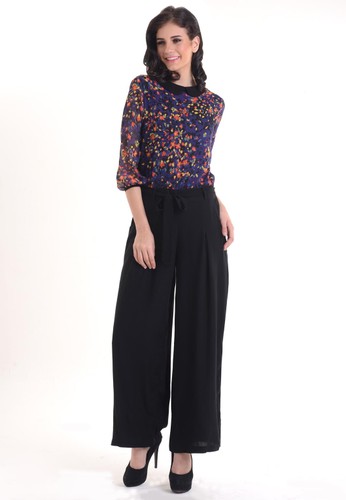 Flowery cullote jumpsuit