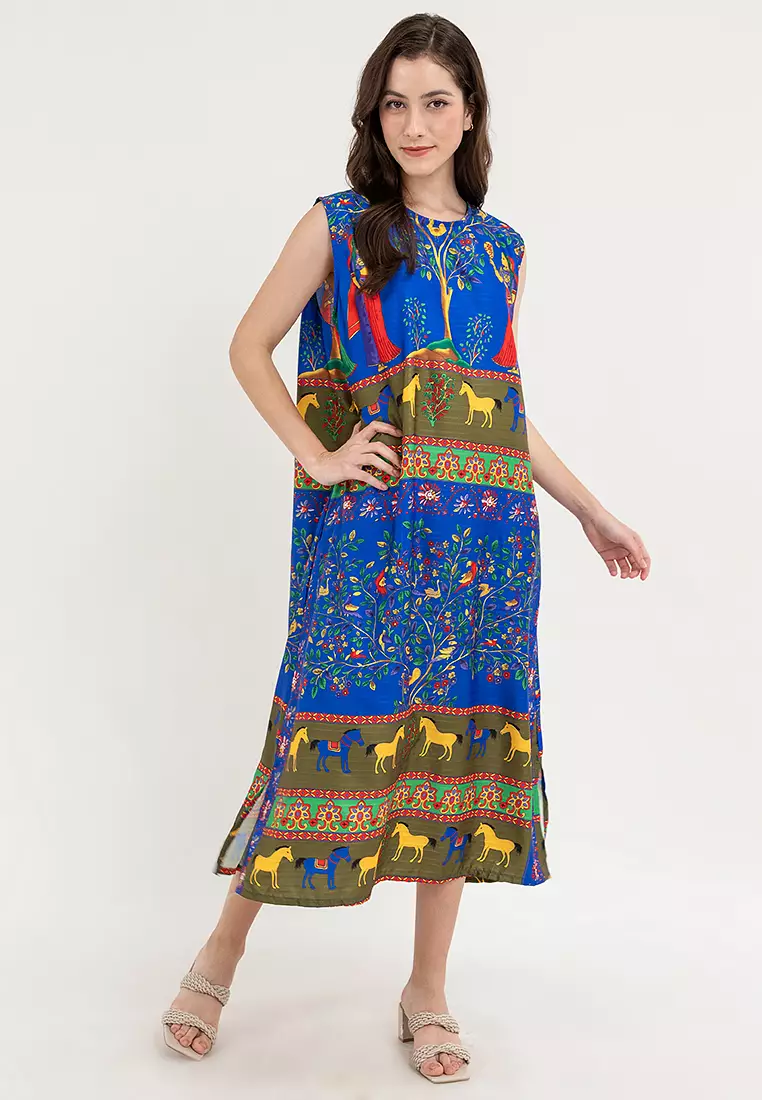 Erin Egyptian Print Dress
