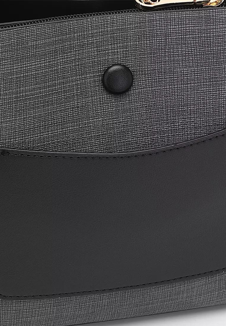 Women's Top Handle Bag / Sling Bag / Crossbody Bag - Black