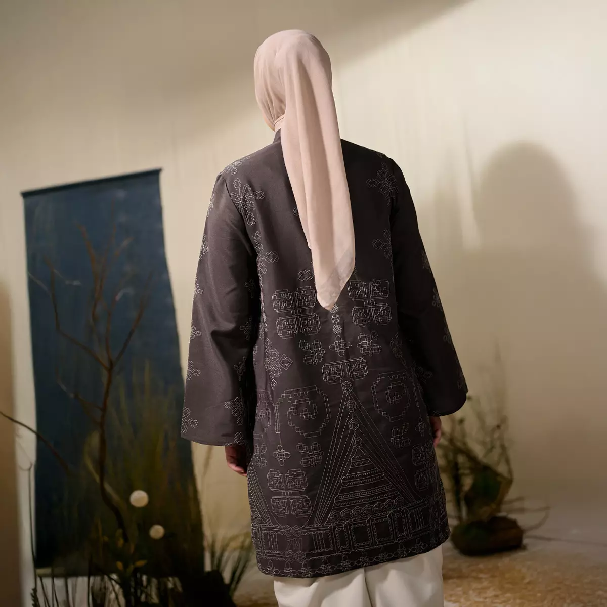 [Raya Collection] ZM Zaskia Mecca - Belani Tunik Wanita Brown - Jejak Teduh Ruma - Koleksi Ramadhan Series