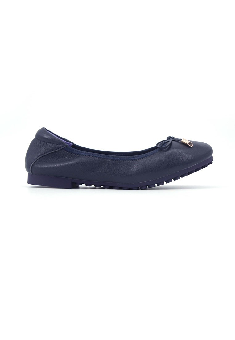 Ribbon Flats - Navy Blue