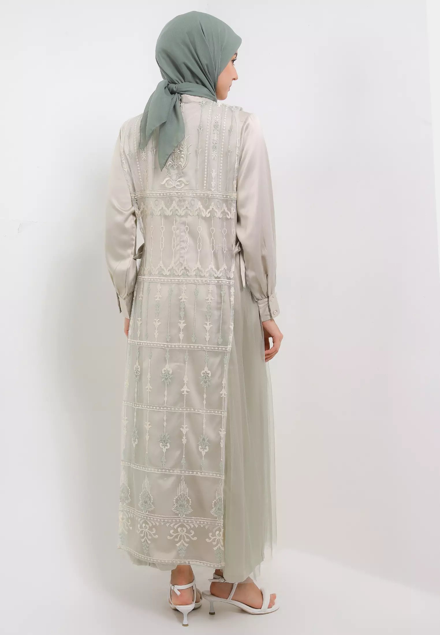 MFMW Syahzain Dress Gamis Brukat Sage
