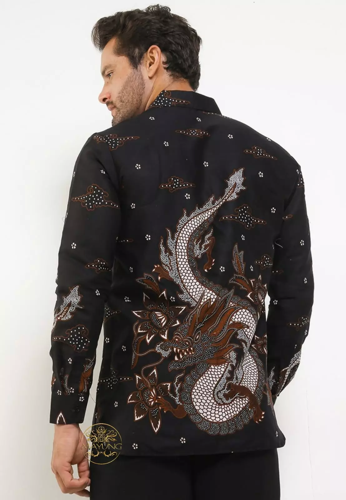 Mega Dragon Kemeja Batik Pria Premium Slimfit Modern Lengan Panjang