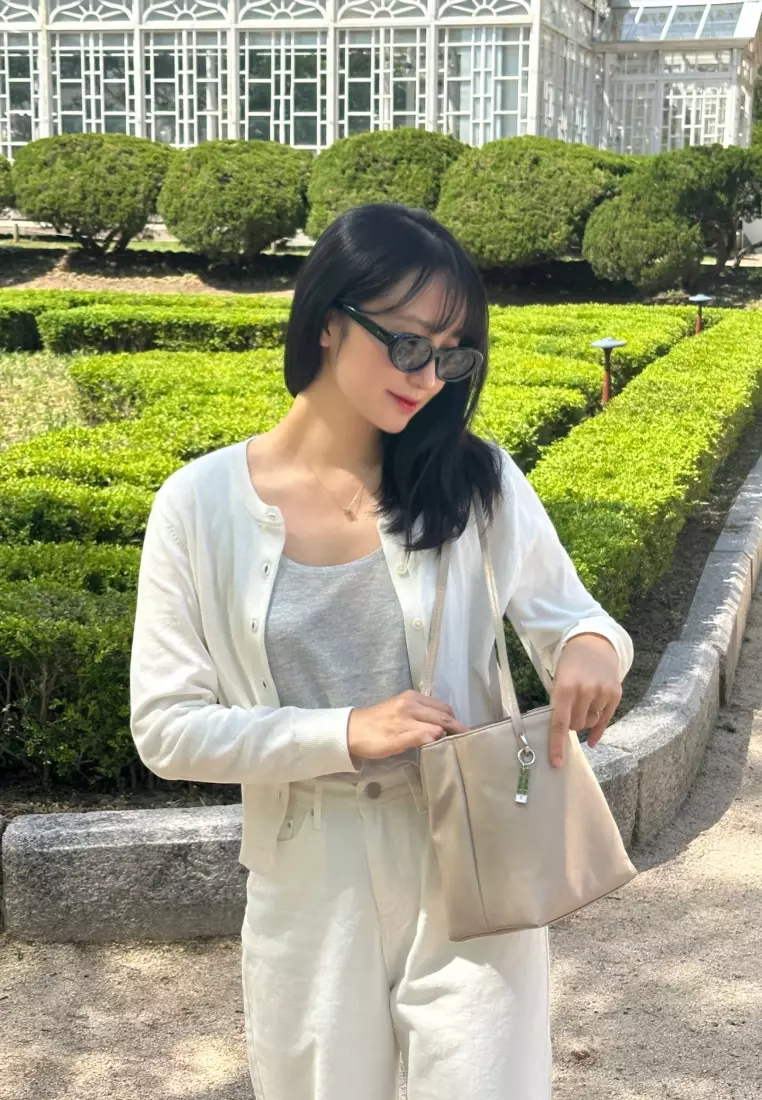 LOME Vegan Leather Shoulder Bag Beige