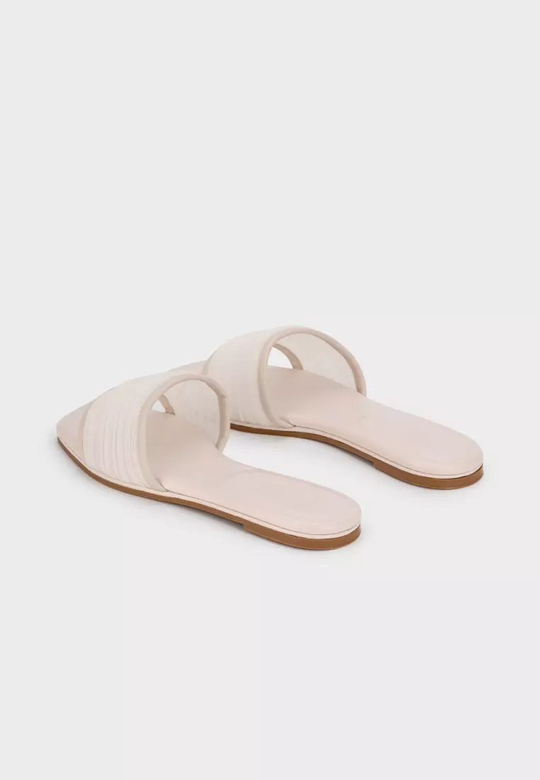 MESH PLEATED UPPER CLOUDFOAM FLAT SLIDE