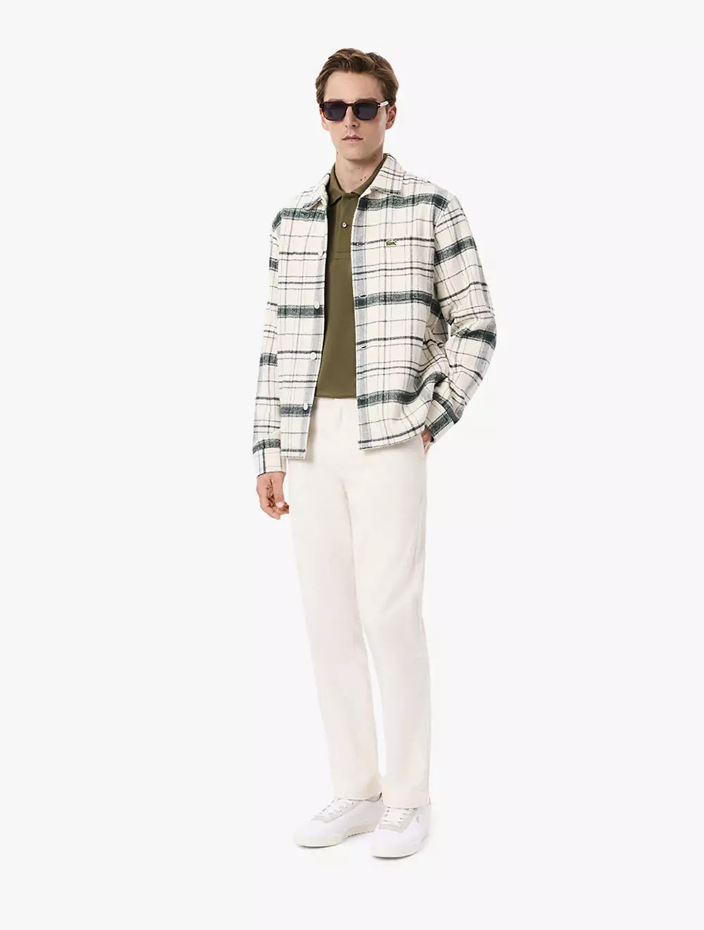 Classic Fit Long Sleeved L.12.12 Polo Shirt - Green