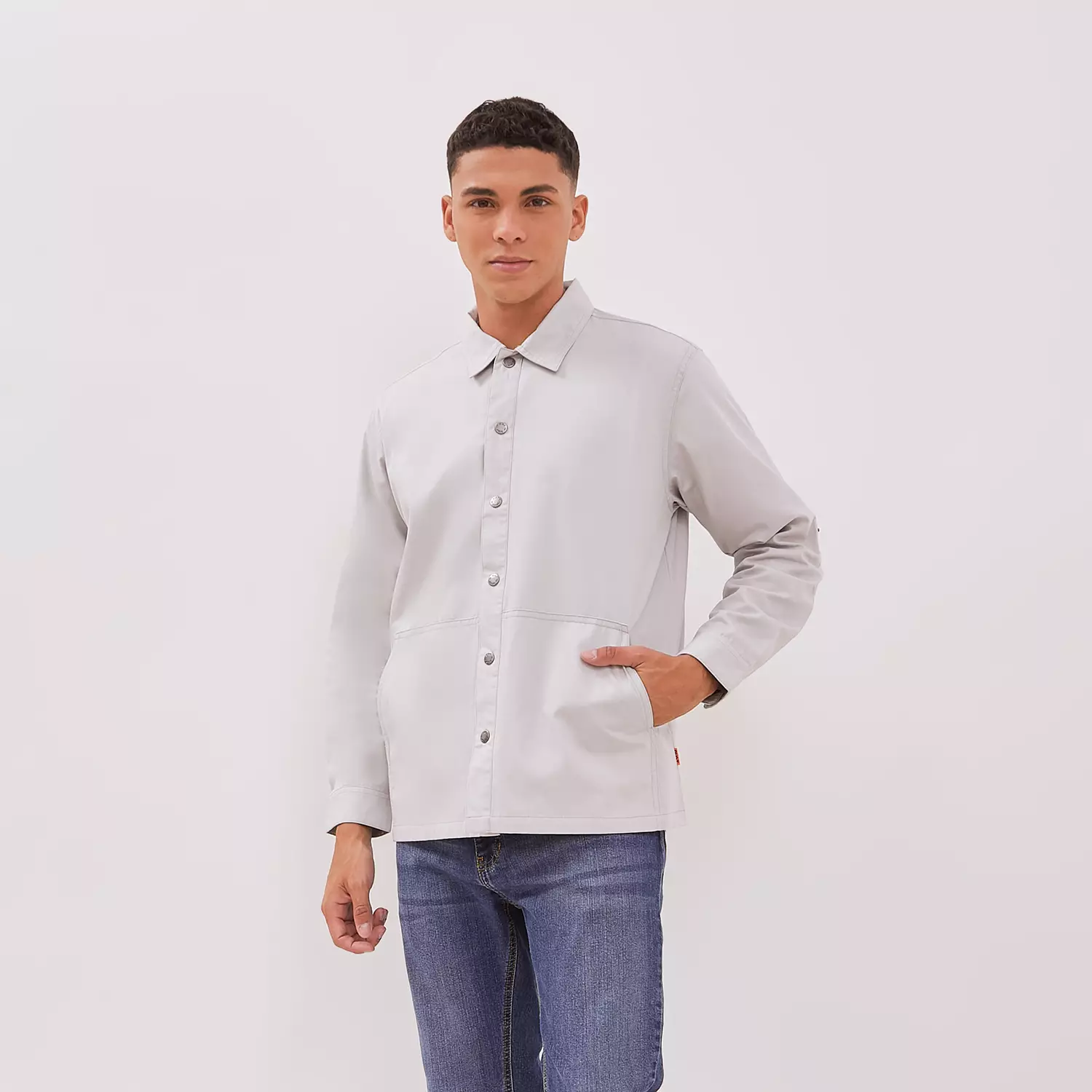 DUST Shirt Jacket Unisex Yuji Light Grey TENCEL™ Comfease (D.6203-U)