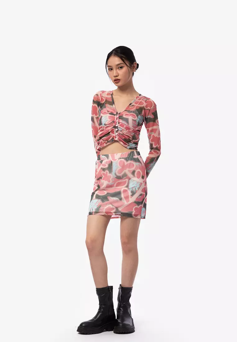 Printed Long Sleeve Top