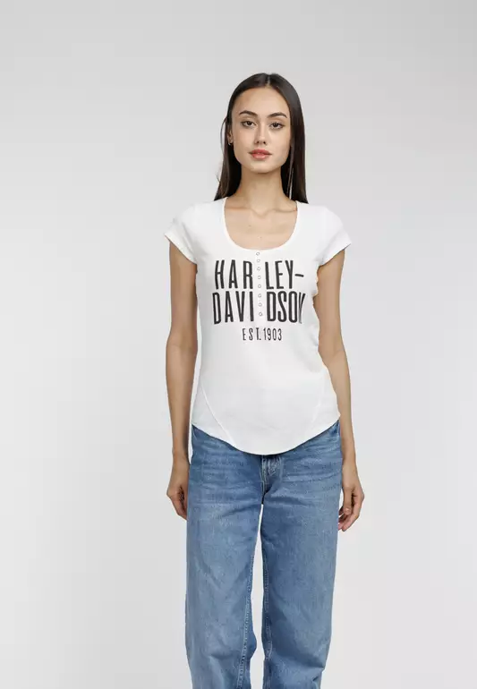 Harley-Davidson Cali Henley Knit Top