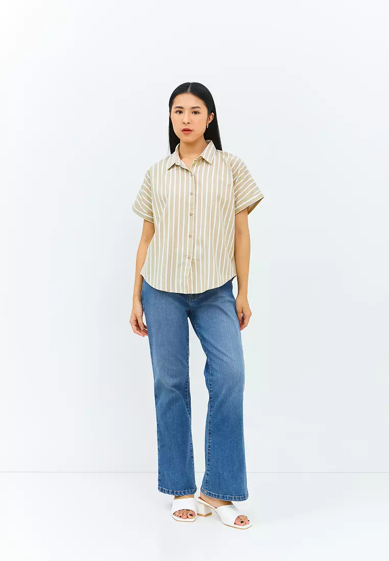 Adhisti Cream Stripe Shirt (G.1516)
