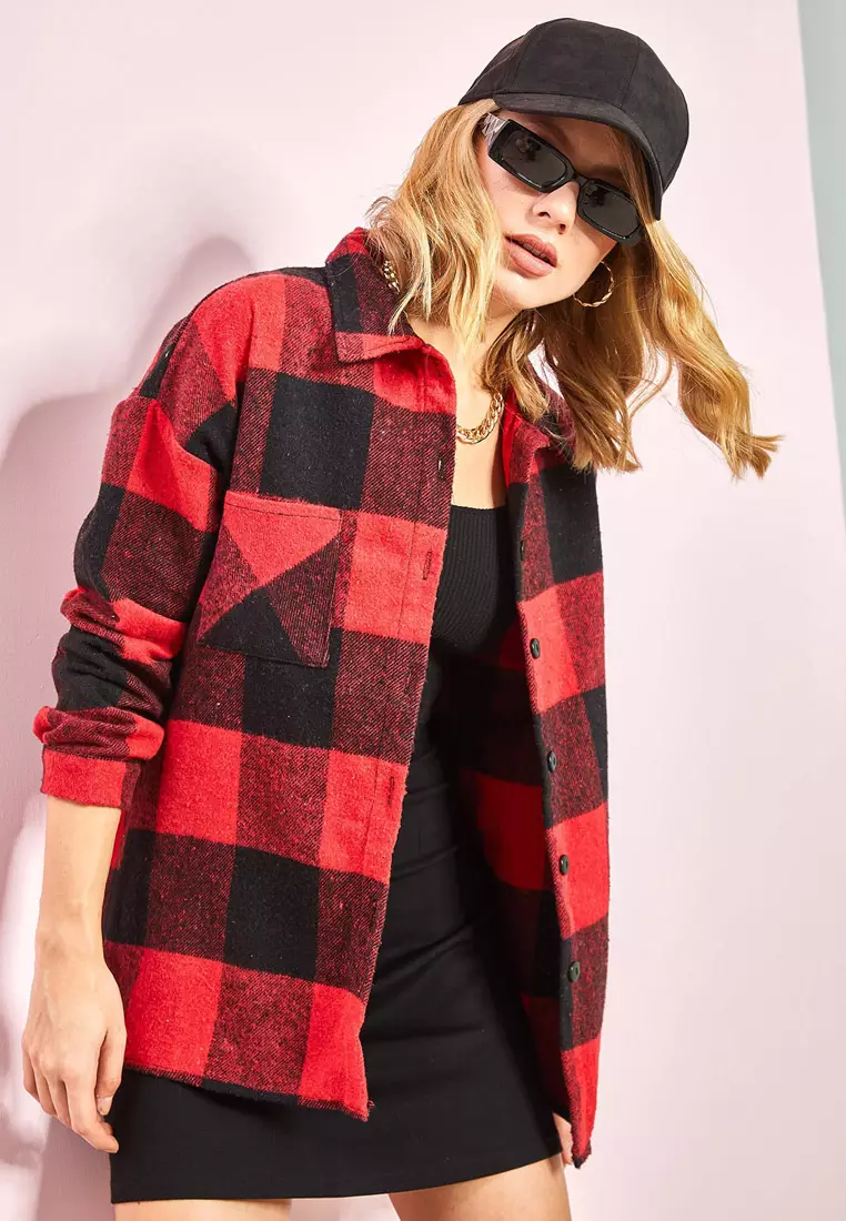 Pocketed Cashmere Lumberjack Shirt