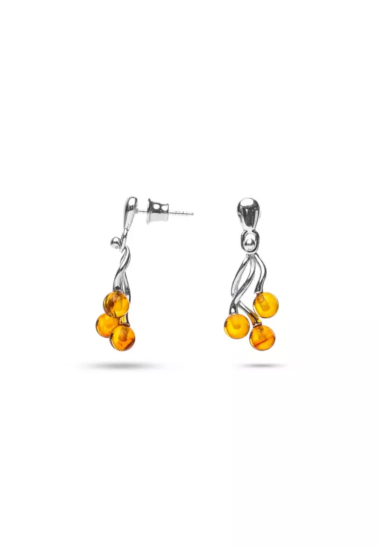 Buy Millenne MILLENNE Multifaceted Baltic Amber Trio Silver