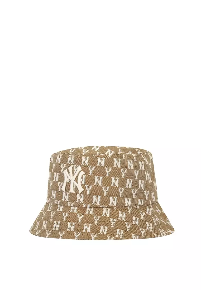 MLB Korea Unisex Monogram Classic Reversible Bucket Hat NY Yankees Navy