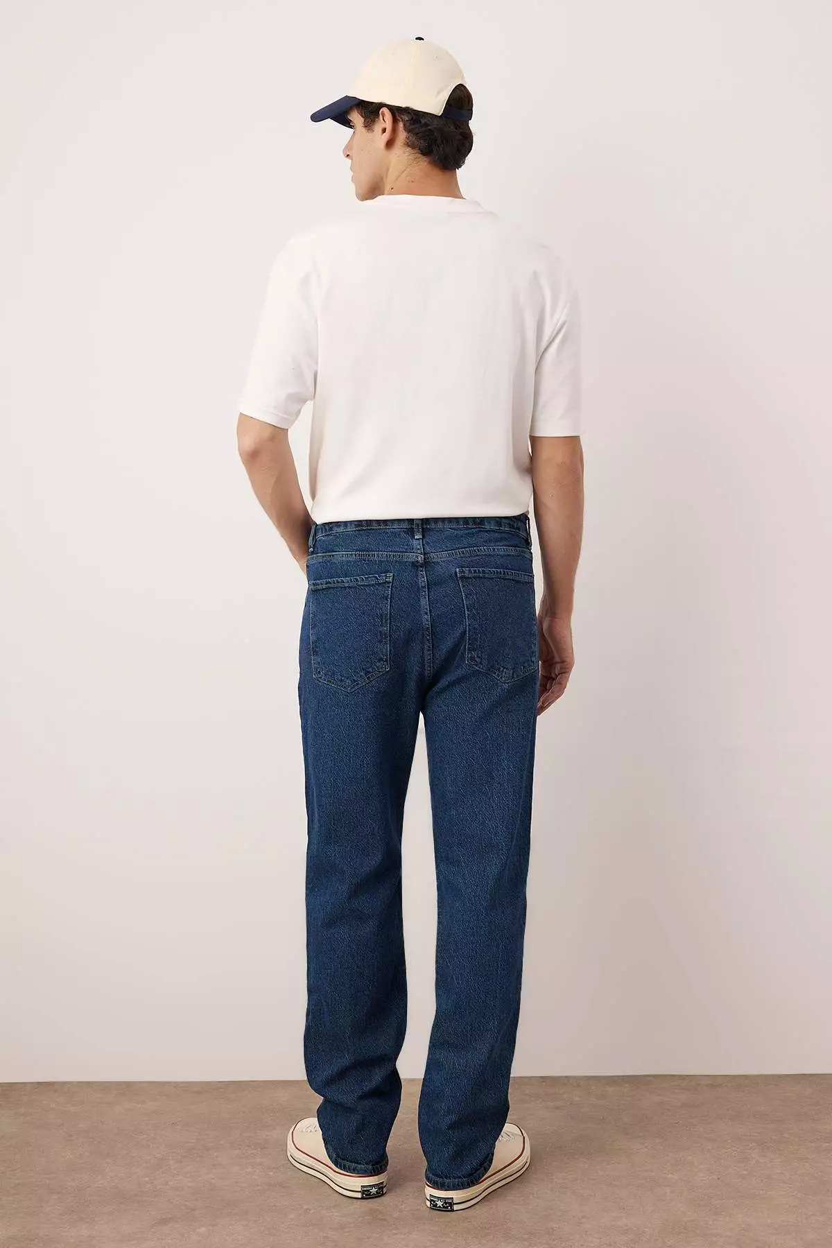 Navy Blue Baggy/90'S Straight Fit Jeans Baggy Jeans Tmnss24Je00012